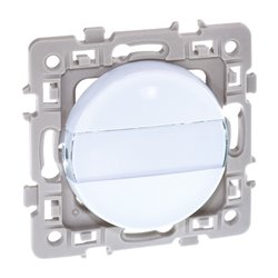 Commande Poussoir à fermeture avec porte-étiquette Blanc