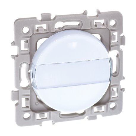 Commande Poussoir à fermeture avec porte-étiquette Blanc Commande Poussoir à fermeture avec porte-étiquette Blanc