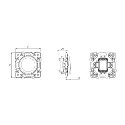 Lot de 10 Commandes Interrupteur/va et vient avec griffes Blanc