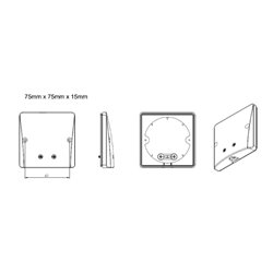 Lot de 10 sorties de câbles ECO IP44 16/20A Vis apparentes