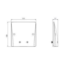 Lot de 10 sorties de câbles ECO IP21 32A Vis apparentes
