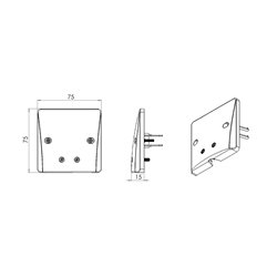 Lot de 10 sorties de câbles ECO à grilles IP44 16/20A Vis apparentes