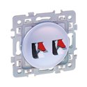 Prise haut-parleur Double Silver