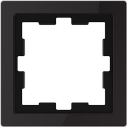 Cadre de finition verre D-Life MTN4010-6503 noir 1 poste