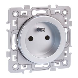 Lot de 10 prises 16A Courant fort 2P+T avec connexion haut/bas Silver