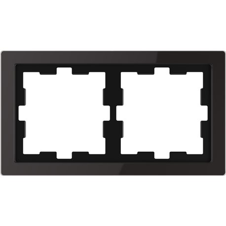 Cadre de finition verre D-Life MTN4020-6503 noir 2 postes