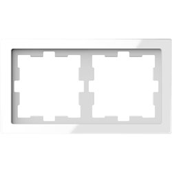 Cadre de finition verre D-Life MTN4020-6520 blanc 2 postes