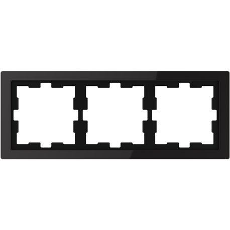 Cadre de finition verre D-Life MTN4030-6503 noir 3 postes Cadre de finition verre D-Life MTN4030-6503 noir 3 postes