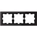 Cadre de finition verre D-Life MTN4030-6503 noir 3 postes