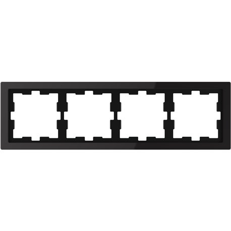 Cadre de finition verre D-Life MTN4040-6503 noir 4 postes