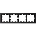 Cadre de finition verre D-Life MTN4040-6503 noir 4 postes