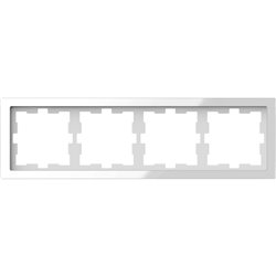 Cadre de finition verre D-Life MTN4040-6520 blanc 4 postes