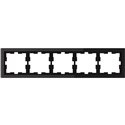 Cadre de finition verre D-Life MTN4050-6503 noir 5 postes