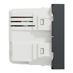 Chargeur USB double 5Vcc 2,4A type A+C Unica NU301854 anthracite 2 modules mécansime seul