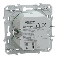 Chargeur USB type A 7,5W +C 45W Forte puissance type C Ovalis S320403 Blanc 