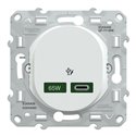 Chargeur USB-C 65W Forte puissance pour charge app. Mobiles Ovalis S320406 Blanc 