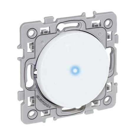 Commande Poussoir à fermeture avec voyant Blanc