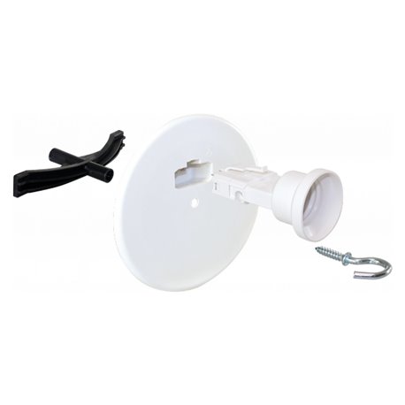 Lot de 10 kit Couvercle + fixation luminaire + piton + douille Lot de 10 kit Couvercle + fixation luminaire + piton + douille