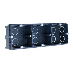 Lot de 5 boites d'appareillage maçonnerie 3 postes Prof 40 mm horizontal/vertical