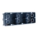 Lot de 5 boites d'appareillage maçonnerie 3 postes Prof 40 mm horizontal/vertical