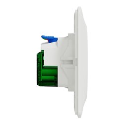 Combi prise 2P+T 16A affleurante+chargeur USB-C 10,5W connex. Auto. Ovalis S320089 blanc 