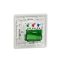 Combi prise 2P+T 16A affleurante+chargeur USB-C 10,5W connex. Auto. Ovalis S320089 blanc 