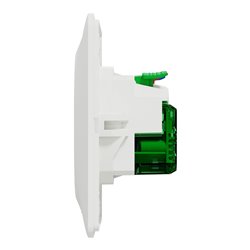 Combi prise 2P+T 16A affleurante+chargeur USB-C 10,5W connex. Auto. Ovalis S320089 blanc 