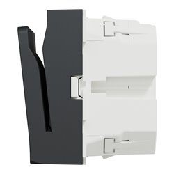 Commande à carte électronique Unica NU354054 anthracite 2 modules mécansime seul