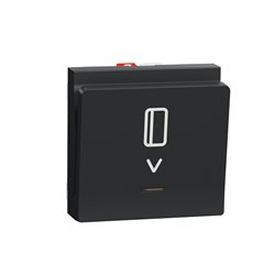 Commande à carte NO/NF 10A Unica NU328354 anthracite 2 modules mécansime seul