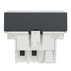 Commande à carte NO/NF 10A Unica NU328354 anthracite 2 modules mécansime seul