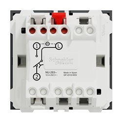 Commande à carte NO/NF 10A Unica NU328354 anthracite 2 modules mécansime seul