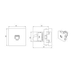 Lot de 10 prises RJ45 Grade 3 TV Cat6A 