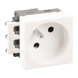 Lot de 12 prises 16A 2P+T de terminaison Blanc