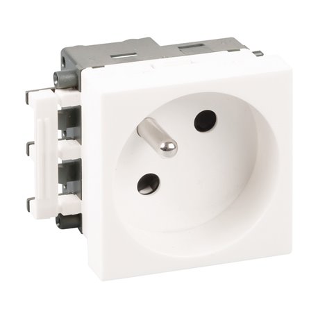 Lot de 12 prises 16A 2P+T Blanc