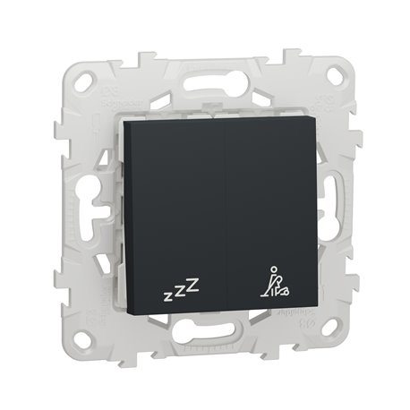 Commande pour indicateur de chambre hôtel Unica NU521754 anthracite 1 module mécanisme seul