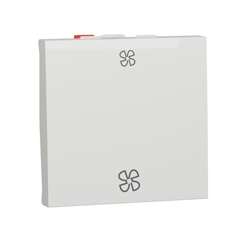 Commande VMC 2 vitesses 10A Unica NU320320VMC Blanc antibactérien 2 modules mécanisme seul Commande VMC 2 vitesses 10A Unica NU320320VMC Blanc antibactérien 2 modules mécanisme seul