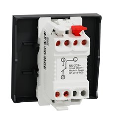 Commande VMC 2 vitesses 10A Unica NU320354VMC anthracite 2 modules mécansime seul