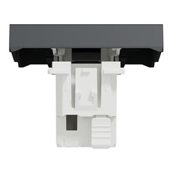 Commande VMC 2 vitesses 10A Unica NU320354VMC anthracite 2 modules mécansime seul