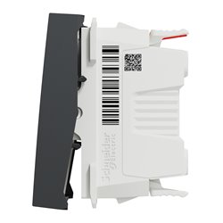 Commande VMC 2 vitesses 10A Unica NU320354VMC anthracite 2 modules mécansime seul