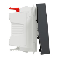 Commande VMC 2 vitesses 10A Unica NU320354VMC anthracite 2 modules mécansime seul