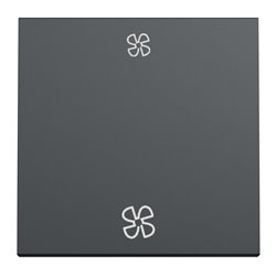 Commande VMC 2 vitesses 10A Unica NU320354VMC anthracite 2 modules mécansime seul