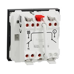 Commande VMC ON/OFF + 2 vitesses 10A Unica NU321454 anthracite 2 modules mécansime seul
