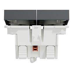 Commande VMC ON/OFF + 2 vitesses 10A Unica NU321454 anthracite 2 modules mécansime seul