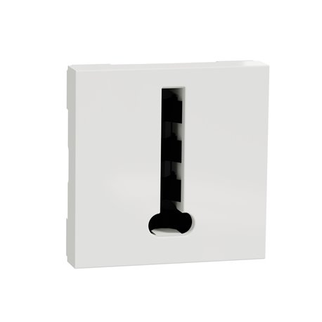 Conjoncteur téléphone en T 8 contacts Unica NU349618 Blanc mécanisme seul