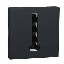 Conjoncteur téléphone en T 8 contacts Unica NU349654 anthracite mécanisme seul