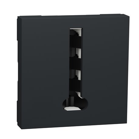 Conjoncteur téléphone en T 8 contacts Unica NU349654 anthracite mécanisme seul