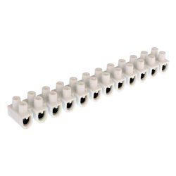 Lot de 10 Barrettes de connexion En acier zingué blanc 10 mm²