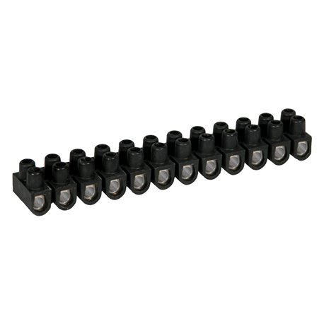 Lot de 10 Barrettes de connexion En acier zingué noire 6 mm²