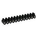 Lot de 10 Barrettes de connexion En acier zingué noire 6 mm²