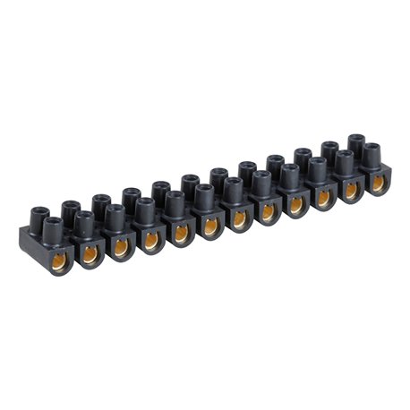 Lot de 10 Barrettes de connexion À plot en laiton noire 16 mm²